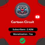 YouTube Channel for sale with 2,430,000 Subscribers, Cartoon & Animation Niche