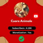 YouTube Channel for sale - Cuore Animale, 4,160 Subscribers, High RPM, Monetized, No Strike