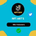Pro Twitter Account for sale with 1,049 NFT & Art Followers