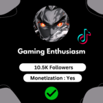 Buy Monetized TikTok Account with 10K Followers, Creator Rewards, Gaming & Live Enabled