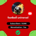 YouTube Channel for sale - Football Universel, 9,840 Subscribers, Good RPM, No Strikes