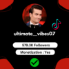Premium 581K TikTok Account for Sale with Creator Rewards, Gaming & Live Enabled